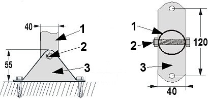 Podstawa masztu LC-MF-40 - Akcesoria montaowe